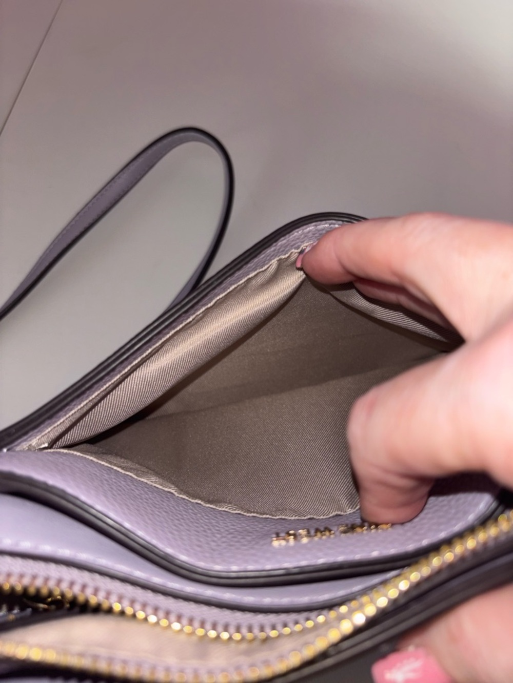 Nine West Soft Lavender Pebbled Crossbody - Picture 9 of 11